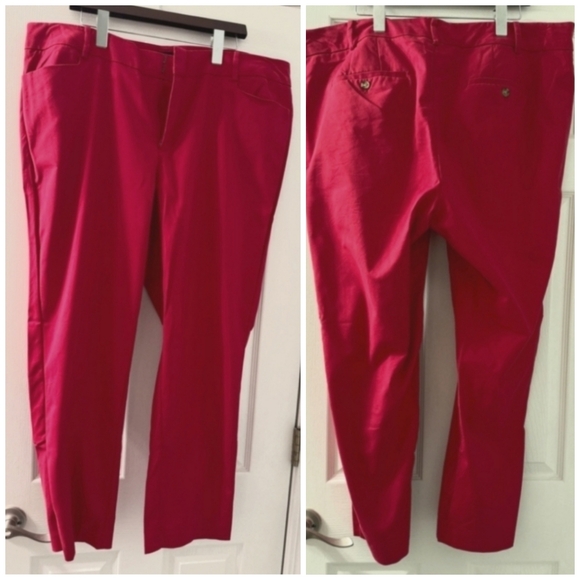 Eloquii Pink Ankle Pants Kady Tailored Fit - Plus Size 22 NWT Barbiecore - Picture 5 of 8